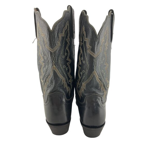 Ladies Lucchese 1883 Black Lizard Almond Toe Western Cowgirl Boots Size 6.5 B - Picture 4 of 8